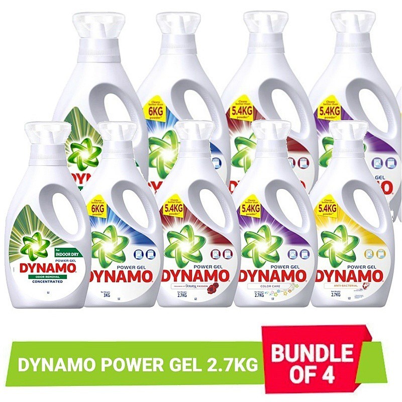 Dynamo Power Gel Liquid Detergent 3 2 7kg Bundle Of 4 Shopee Singapore