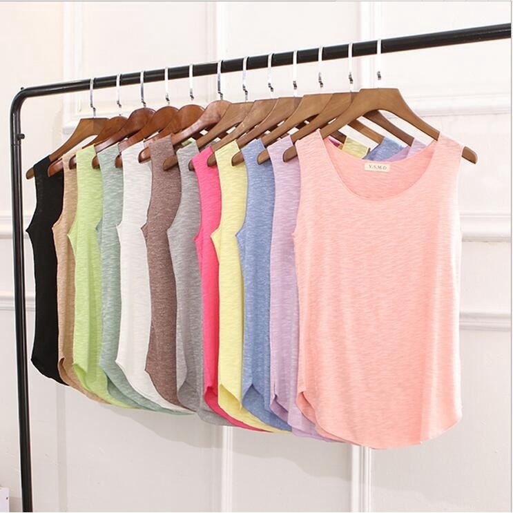 cotton sleeveless t shirts womens