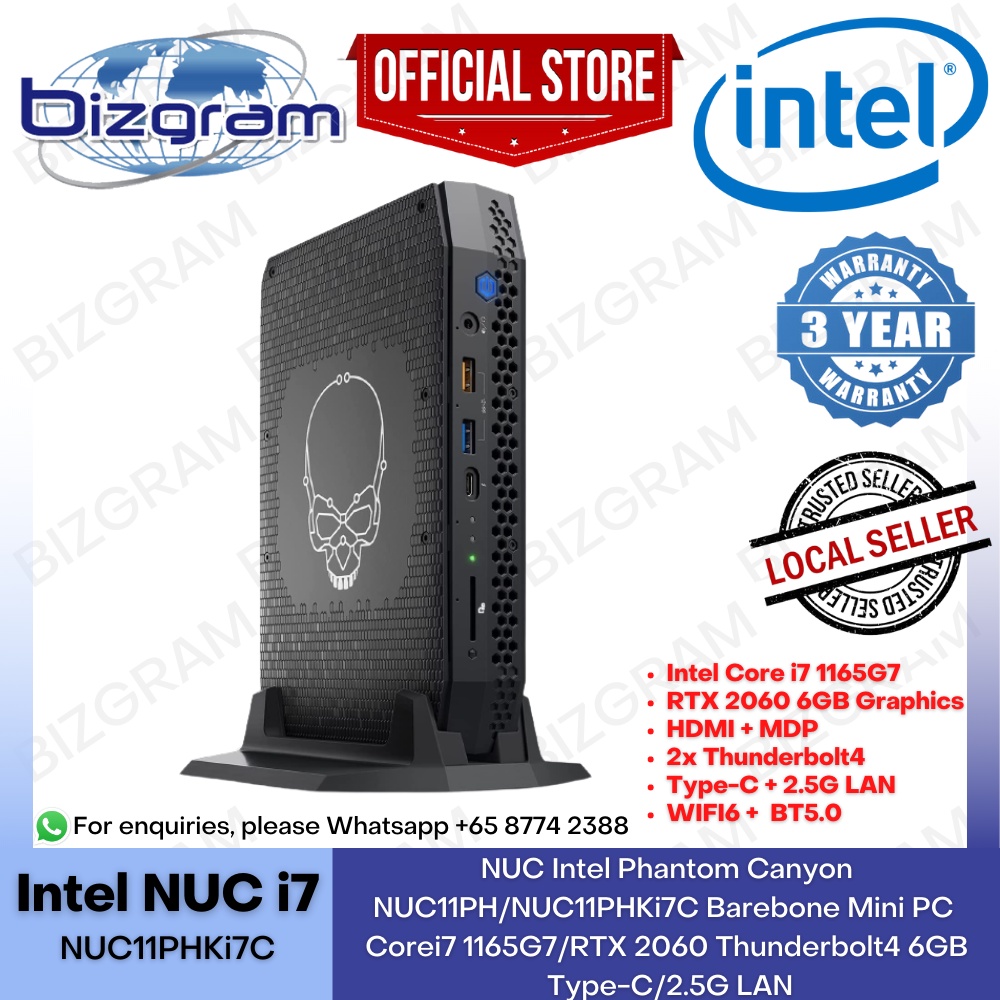 Intel NUC Phantom Canyon NUC11PH/NUC11PHKi7C Barebone Mini PC Corei7 ...