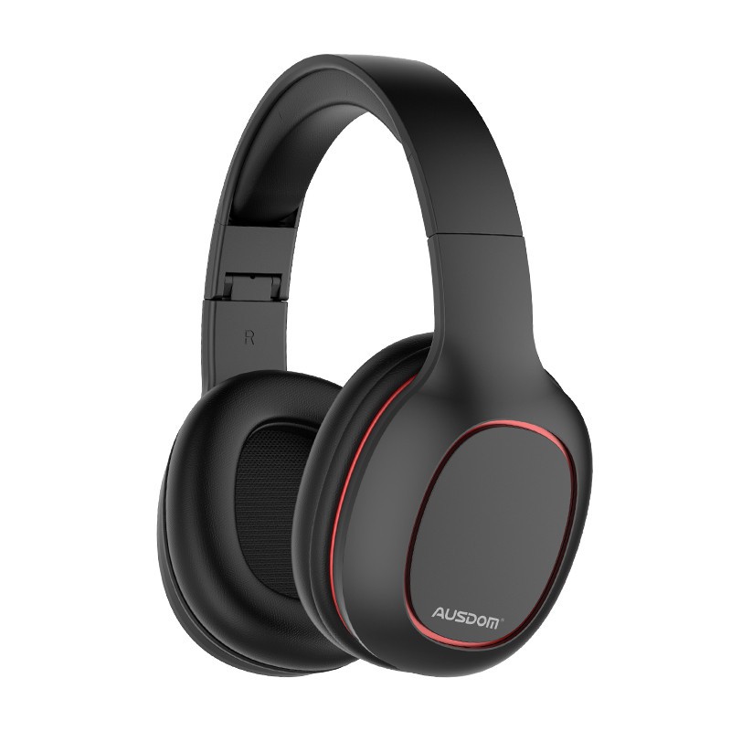 red black headphones