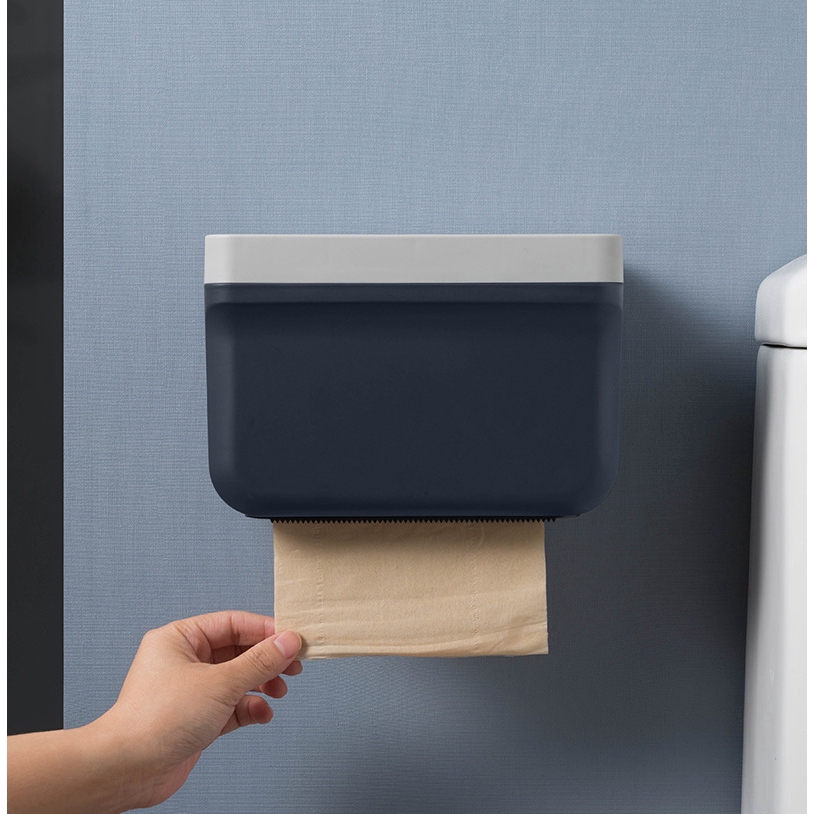 Waterproof Wall Mount Toilet Paper Holder Bathroom Toilet Paper Tray Roll  Paper Tube Storage Box Creative~Rack Tissue Box Holder | Shopee Singapore