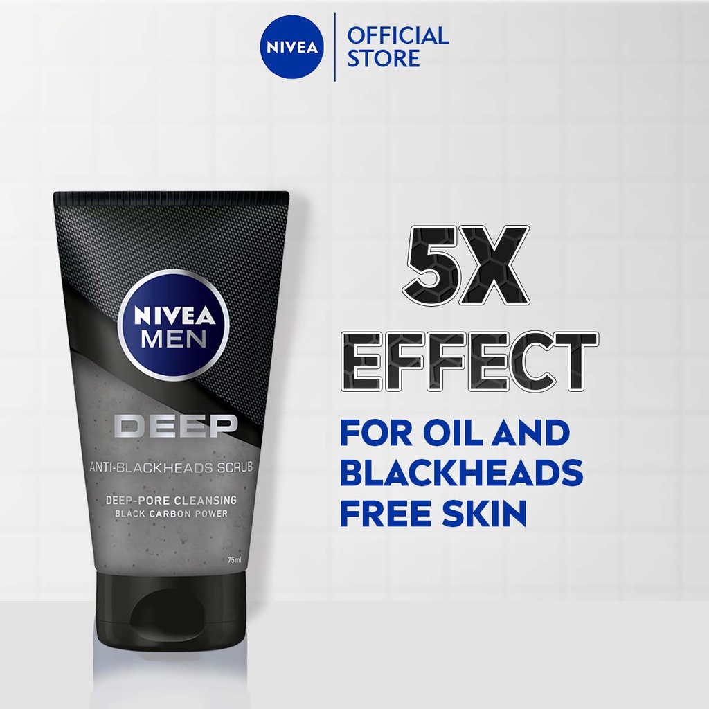 Nivea Men Deep Anti Blackheads Scrub G Anti Bacterial No Sweat Fresh Perfume