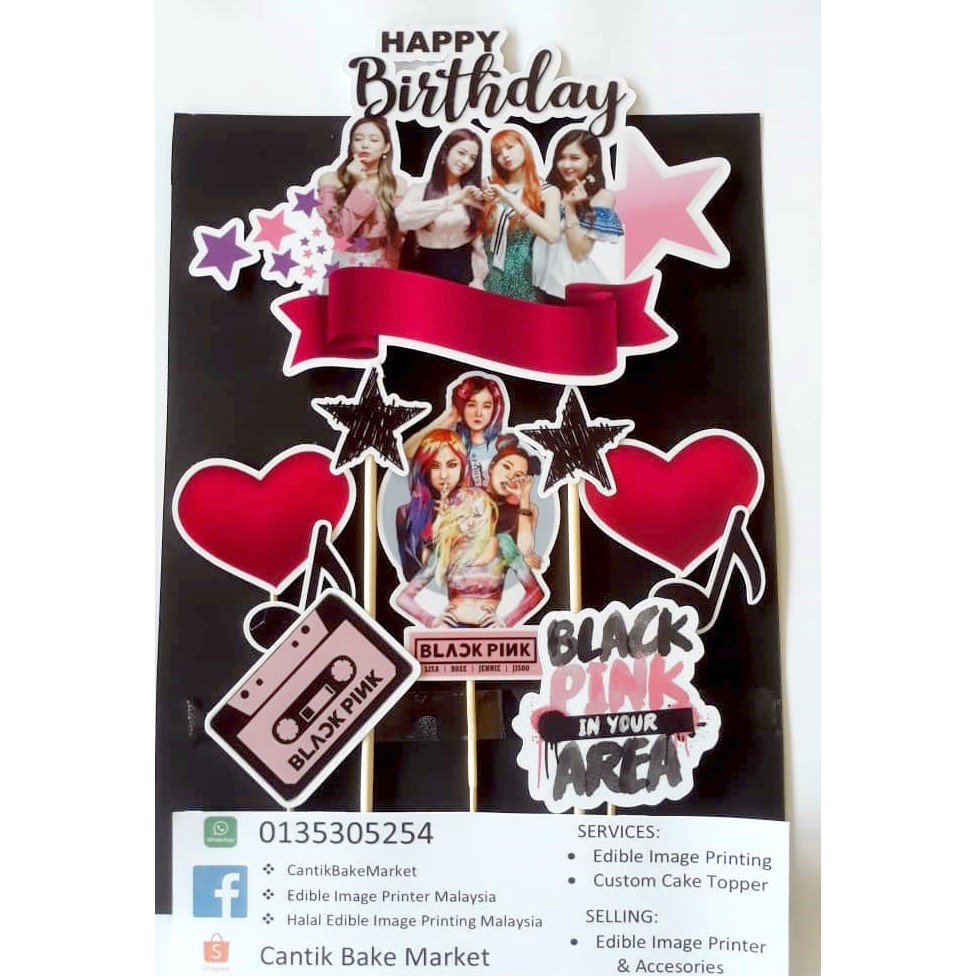 BLACKPINK Cake Topper Readymade Happy Birthday Ready stock ...