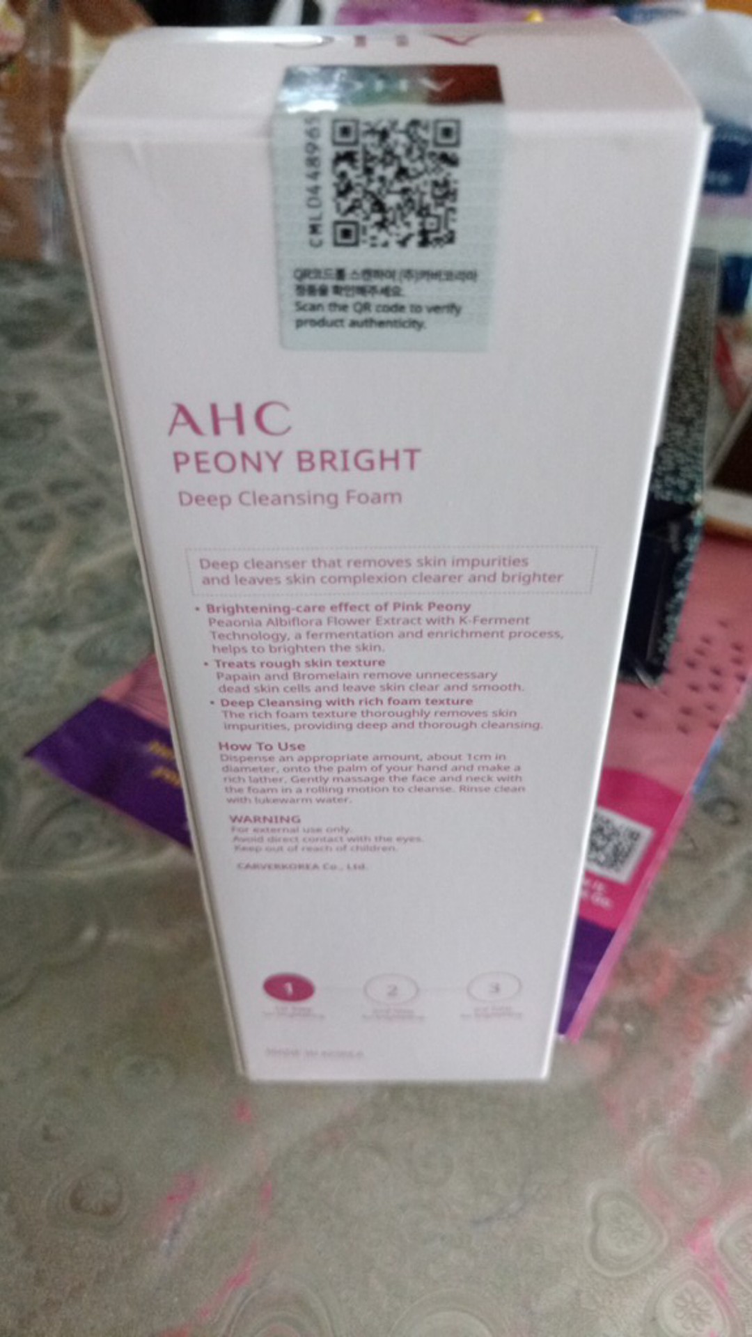 ahc peony bright deep cleansing foam