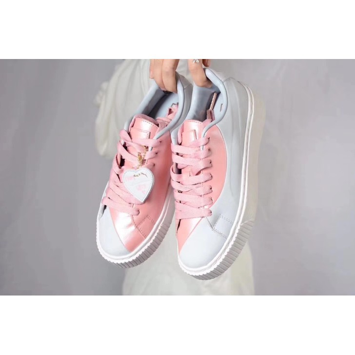 puma basket platform valentine