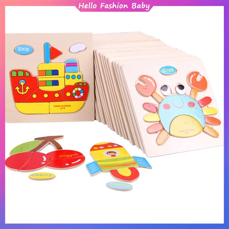 baby wooden blocks puzzle