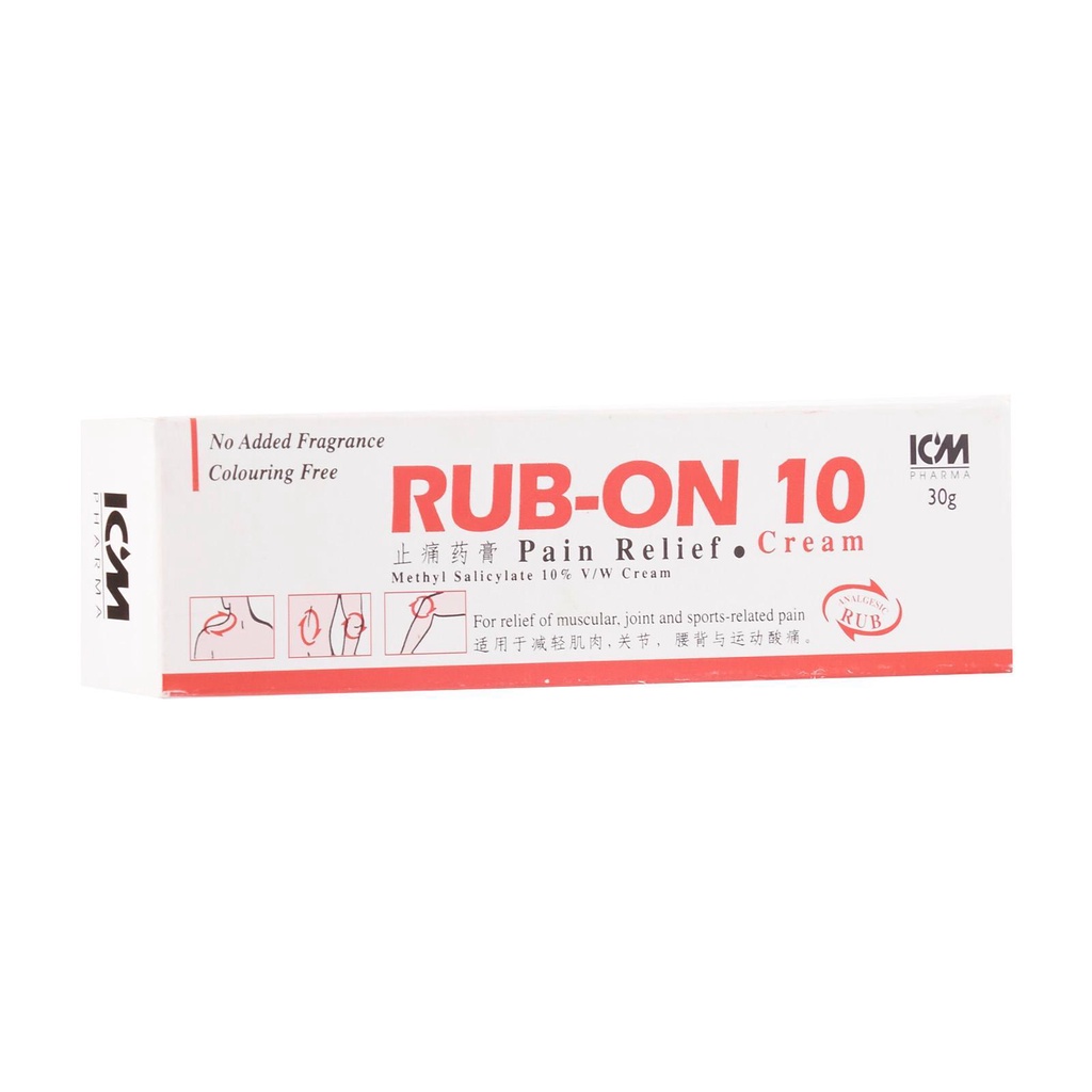 ICM PHARMA RubOn 10 Pain Relief Cream 30g Shopee Singapore
