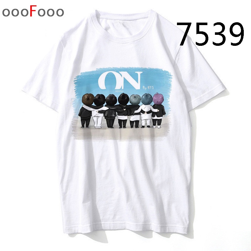 streetwear tshirt fashion top tees male bts on jin casual cartoon map of  soul 7 jungkook plus size cute anime harajuku blouse