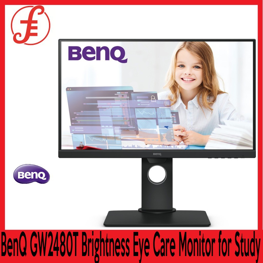 Benq Gw2480t 24 Inch 24 Brightness Intelligence Technology Height Adjustment Eye Care Monitor Best For Study Gw2480t Shopee Singapore