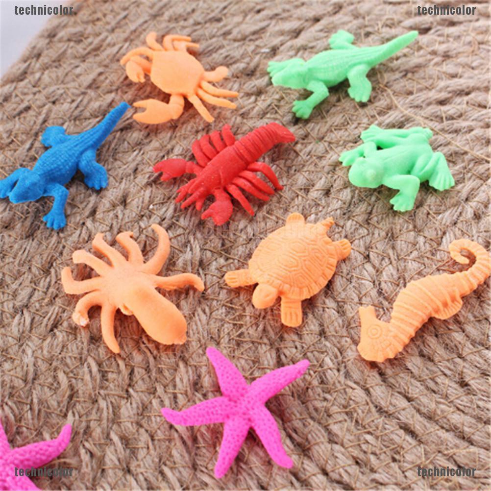 10pcs/set Foam Water Toy Swimming Pool Toy Waterabsorbing Expanding Animal Toy Shopee Singapore