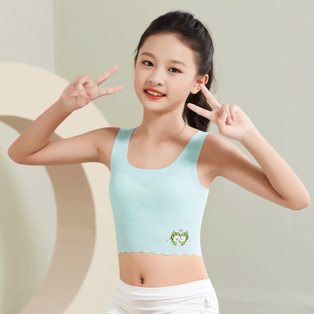 Ice Silk Development Period Underwear Vest Girl Tube Top Girl Primary
