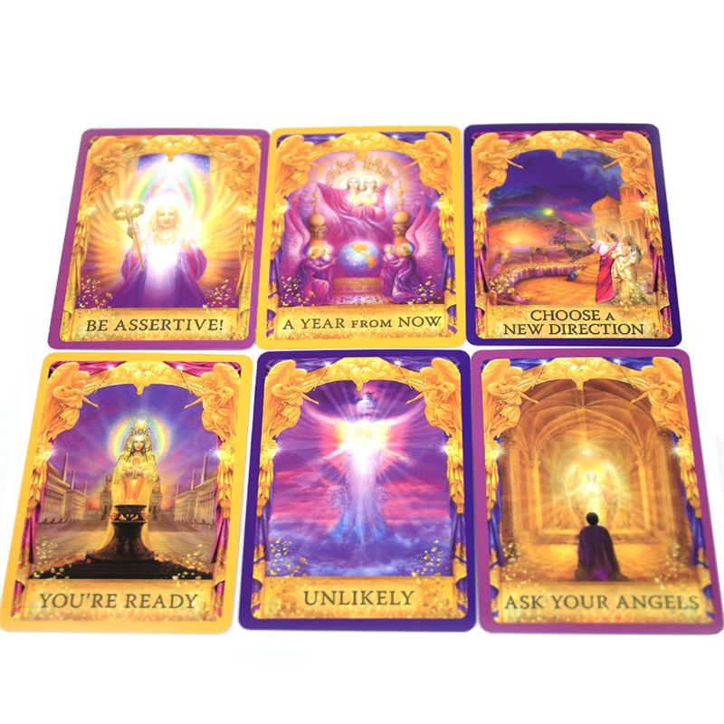 folღ Angel Answers Tarot 44 Oracle Cards Deck Full English Mysterious Divination Family Friend Party Board Game