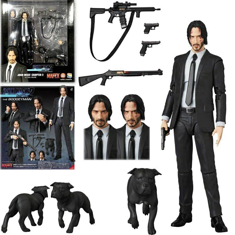 john wick action figure with dog