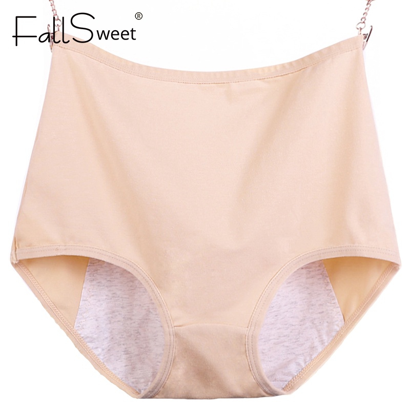 FallSweet Plus Size Period Panties Sexy Underwear Women High Waist Leak