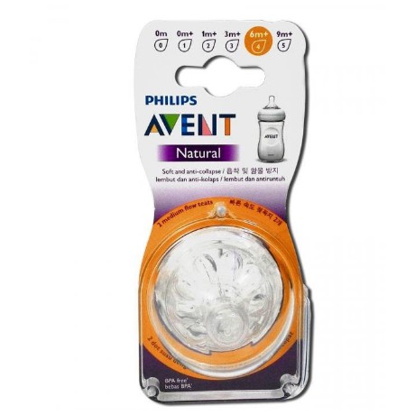 2pcs Original Philips Avent Anti Colic Natural Teat Nipple Twin Pack Puting Avent Natural Puting Botol Bayi Newborn Shopee Singapore