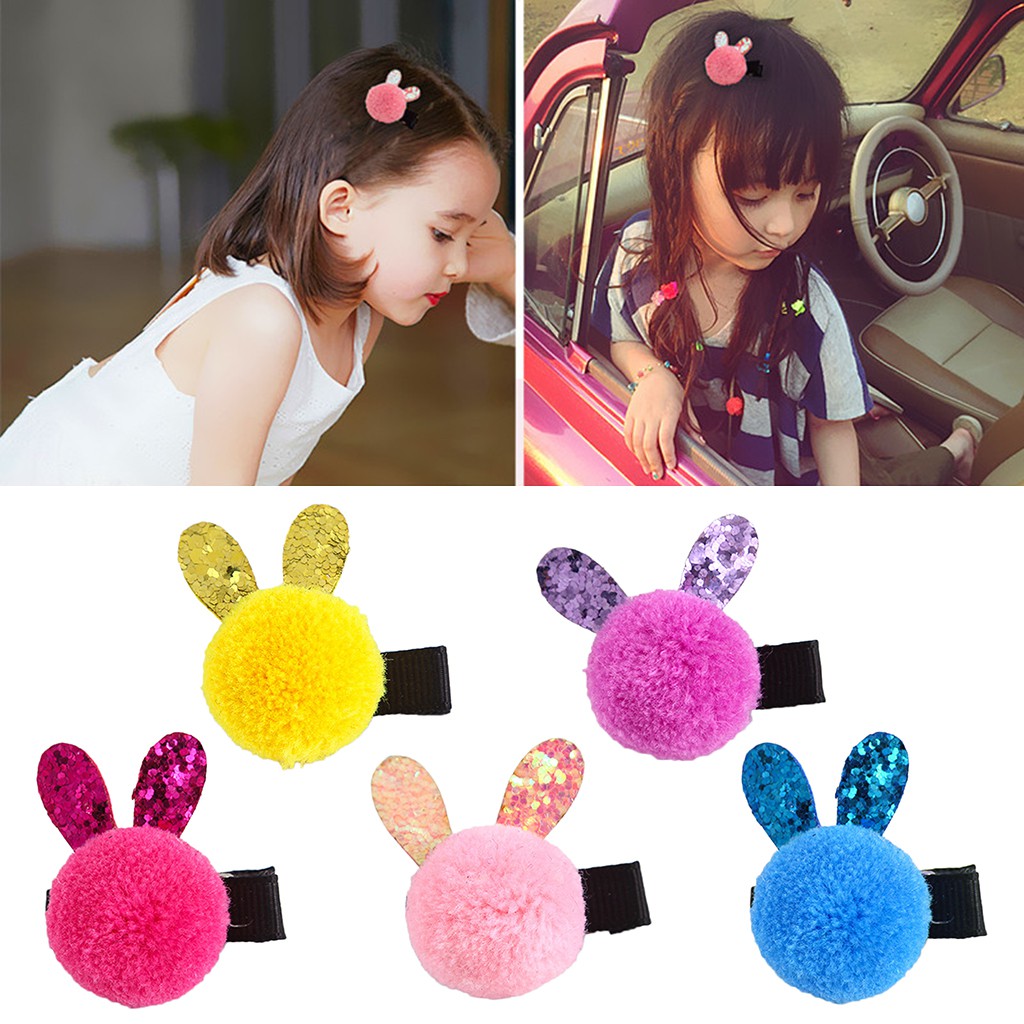 Kids Girls Hair Pins Lovely Clip Cute Rabbit Headwear Children