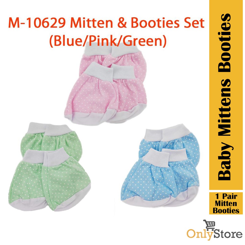 Beeson Baby Infant Mitten And Booties Premium Sarung Tangan Kaki Bayi One Set Of Mitten Booties M 10629 Shopee Singapore