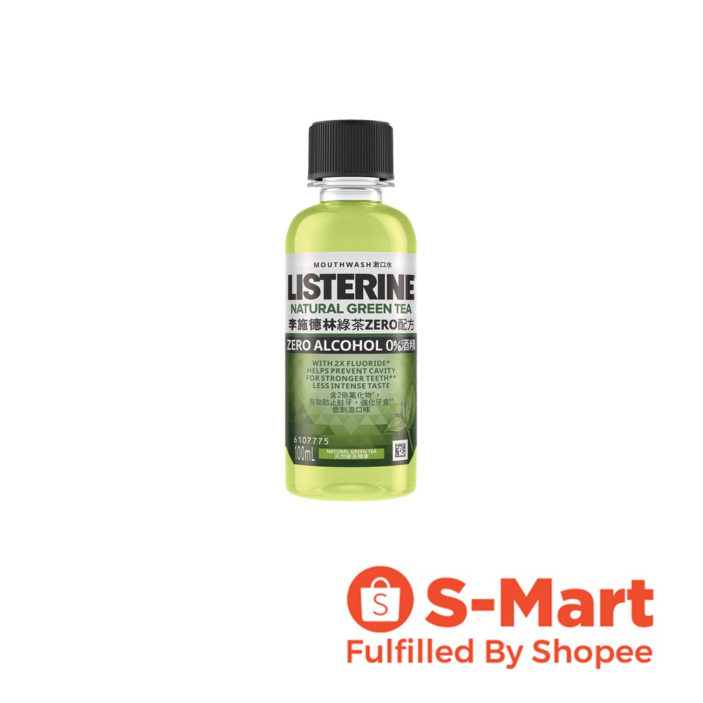 Listerine Green Tea Zero Mouthwash, 100ml | Shopee Singapore