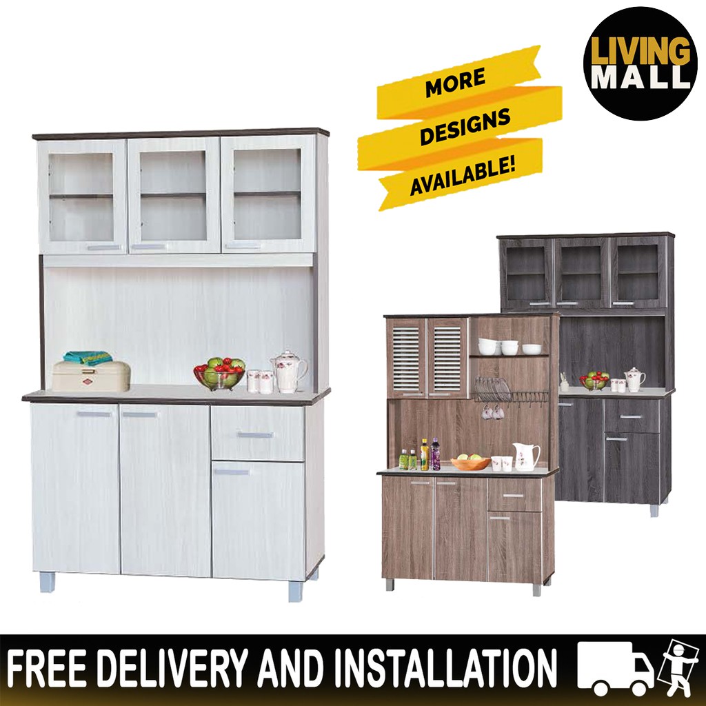 Living Mall Cora 3-Door Series Tall Kitchen Cabinet with Drawer in 10 Designs