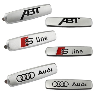 1 ✿ 3D Metal Modified Audi ABT S-line logo Car Seat Car Floor Mat center console Emblem for Audi