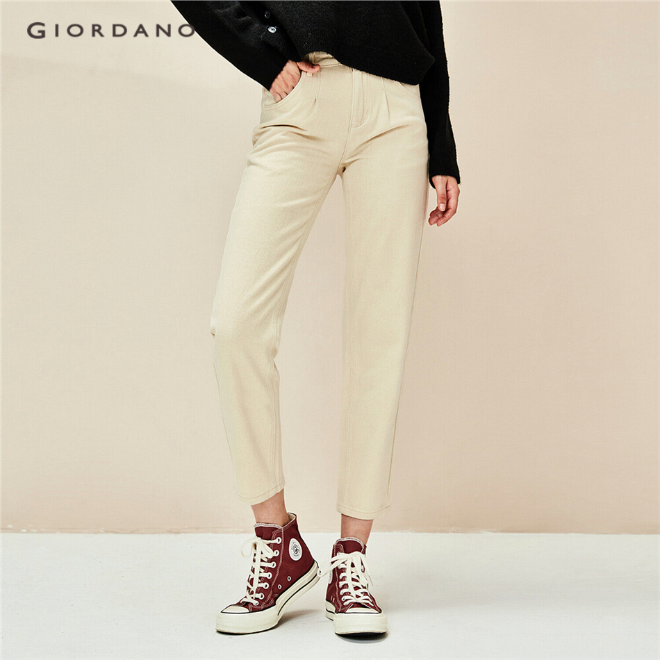 Giordano Women Mid Rise Casual Ankle Length Pants Shopee Singapore