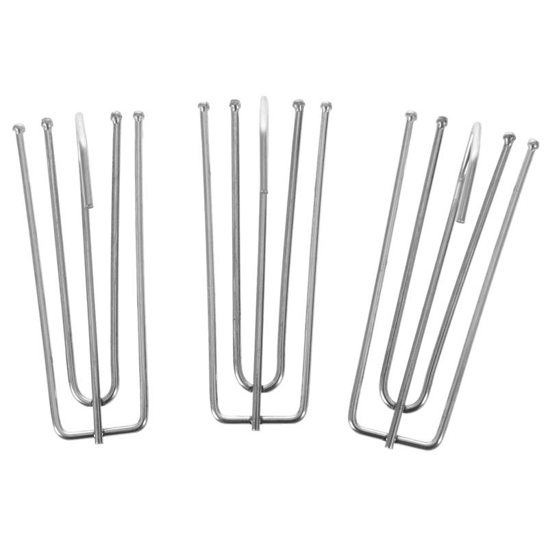 Window Treatment 7cm Long 4 Pinch Pleat Drapes Curtain Hooks 10pcs