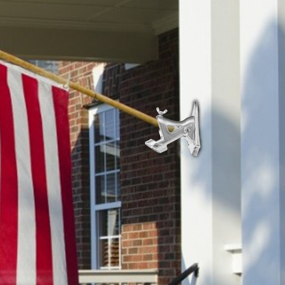 【han】Flagpole Holder Stainless Steel Flag Pole Bracket No Fading for