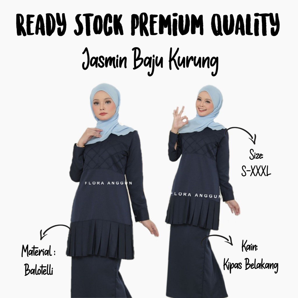  Baju  Kurung Warna  Biru Gelap 