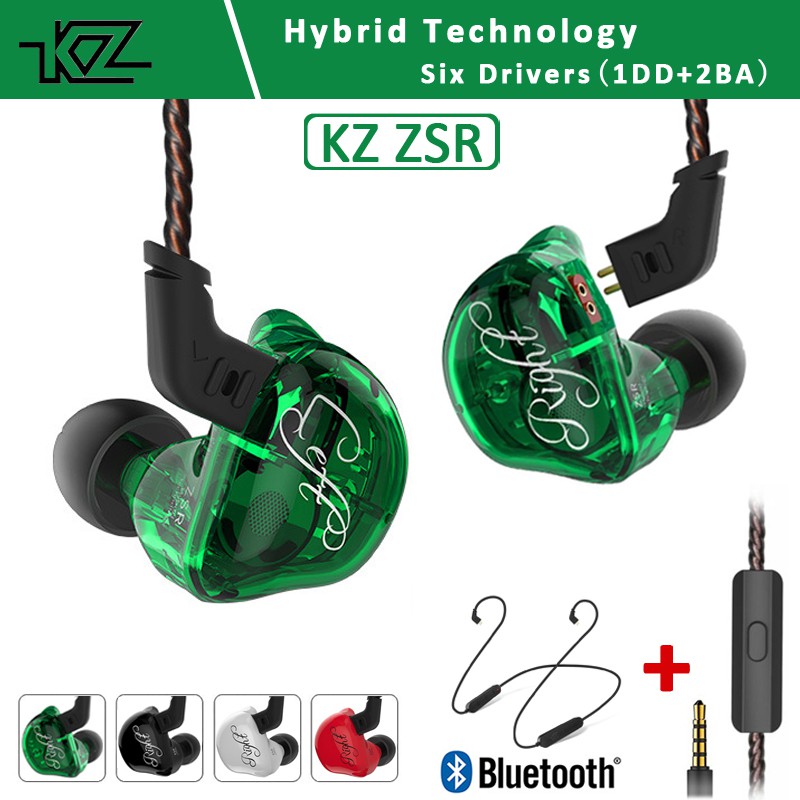 Kz Zsr Hybrid Six Drivers Hifi Deep Bass Earphone In Ear Music Headphones Shopee Singapore