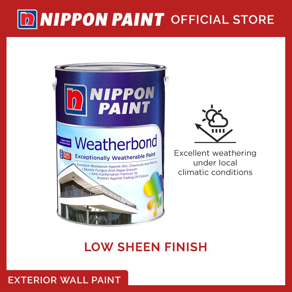 Nippon Paint Weatherbond - Soft Sheen - 1L/5L | Shopee Singapore