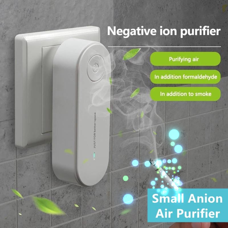 Portable Air Purifier Anion Purification Mini Air Freshener Ionizer Cleaner Dust Smoke Remover Plug In Deodorizer Shopee Singapore