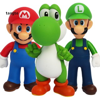 Tsogto 12cm Cute Super Mario Brothers PVC Action Figures Toy Table Decor Collectible