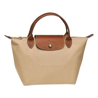 100 Authentic Longchamp Le Pliage Nylon Top Handle Tote Bag 841 Beige Small