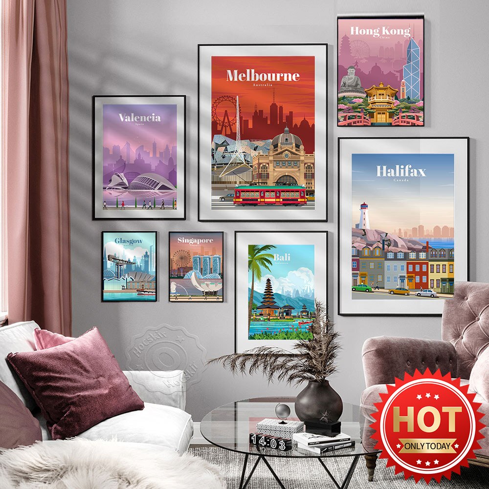Wall Decals & Murals Home Décor Wall Sticker Singapore City Landscape