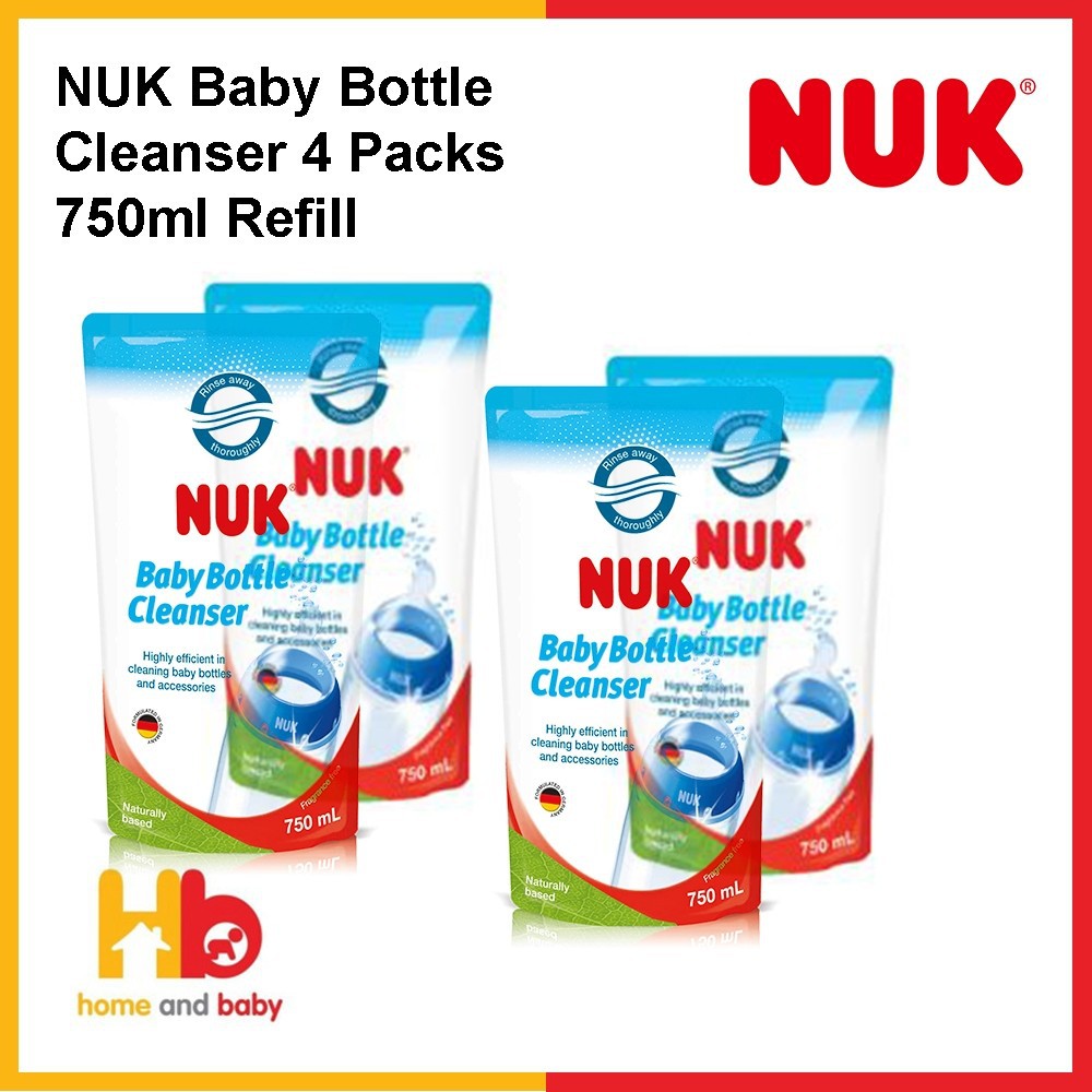 NUK Baby Bottle Cleanser Refill Pack 750ml x 4packs Shopee Singapore