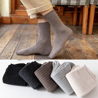 Ohaya丨1 Pair Classic Men's Cotton Socks Black Business Men Ankle Socks Soft Breathable Summer Winter for Male Socks Plus Size short sock