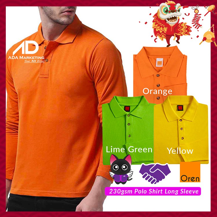 golden yellow long sleeve shirt