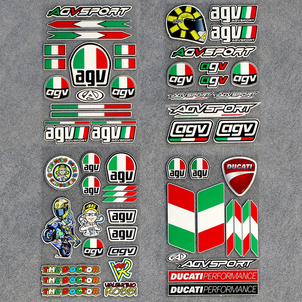 AGV Sticker VR46 The Doctor Reflective Motorcycle Stickers waterproof