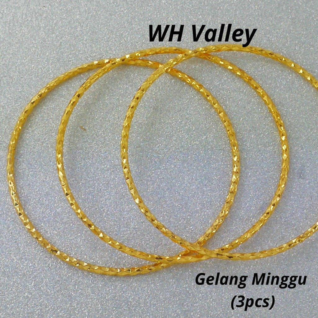 Shop Malaysia Korean Gold Bracelet Week Bracelet Bangle 3pcs Shopee Singapore