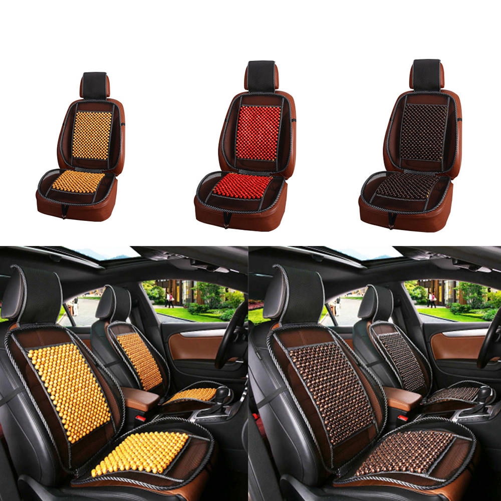 natural wood beaded seat cover