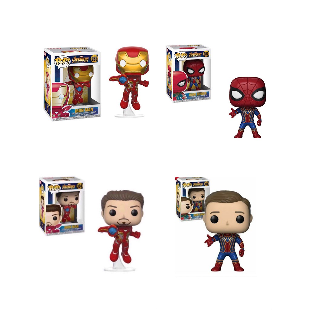 iron spider unmasked funko pop