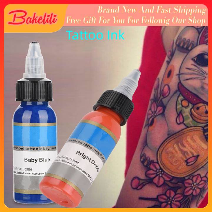 READY STOCK] 14 Color 30ml Body Paint Eyebrow Permanent Makeup Tattoo Ink |  Shopee Singapore