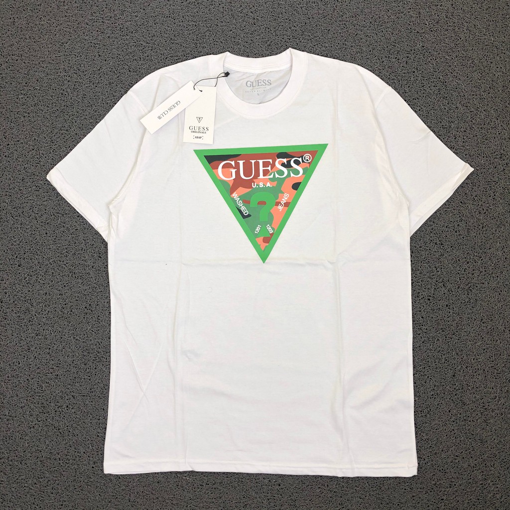 white guess tee