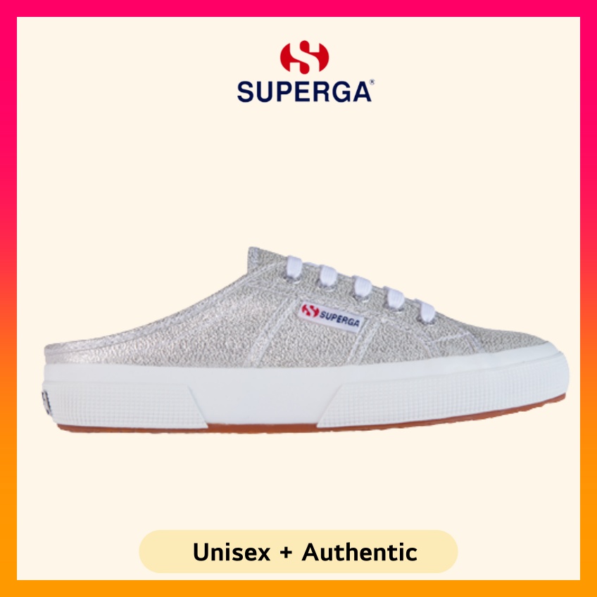 Superga 2402 Mule Gray Silver | Shopee Singapore