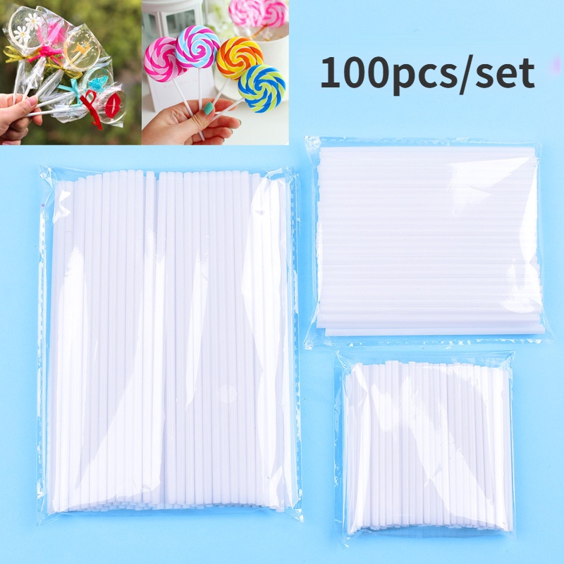 100pcs lollipop plastic stick PP candy stick candy stick lollipop stick