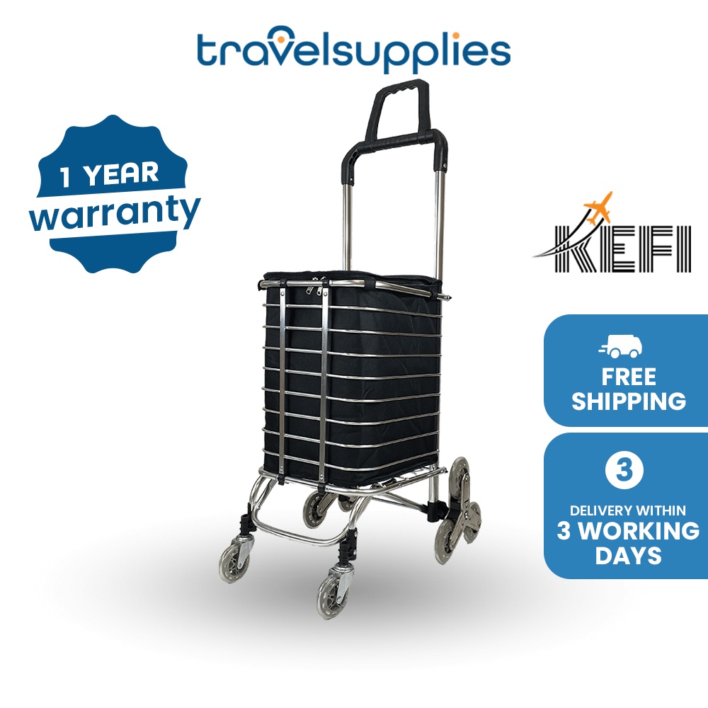 Collapsible Shopping Trolley W/ Brake Steel Basket Folding Cart Grocery Luggage Collapsible Shopping Trolley W/ Brake Steel Basket Folding Cart Grocery Luggage