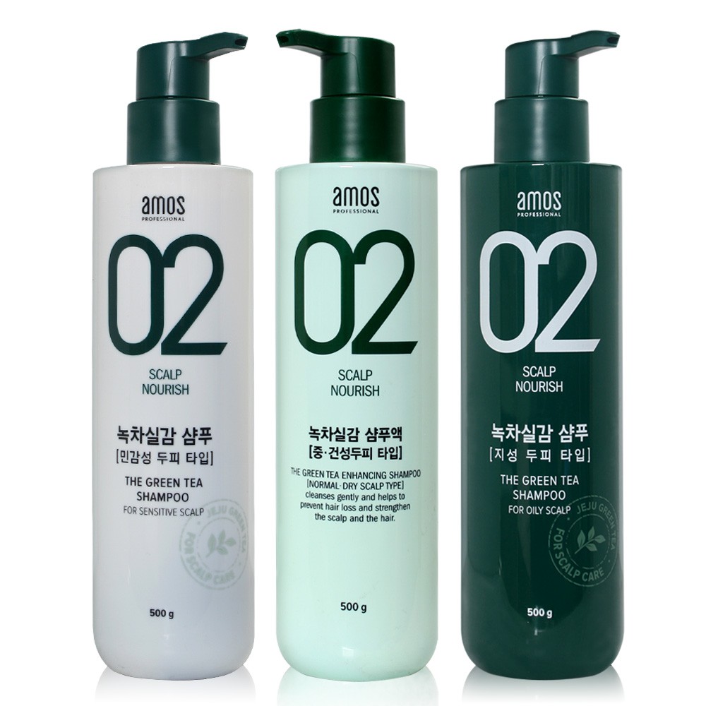 Amore Pacific Amos Scalp 02 Feel The Green Tea Shampoo 500ml