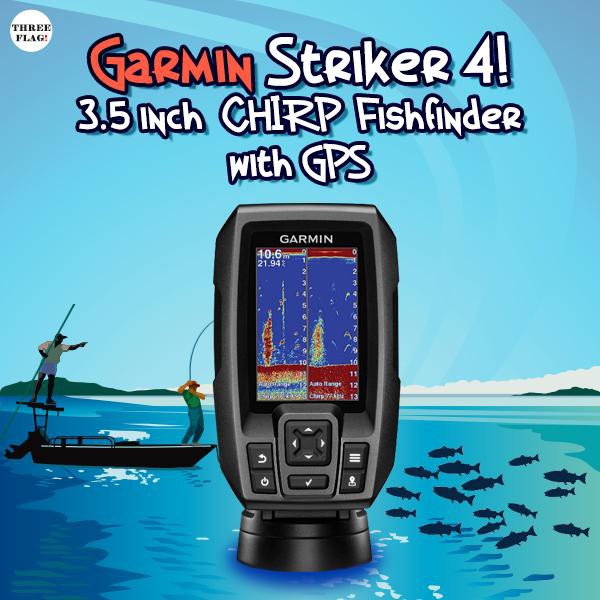 Garmin Striker 4 with Transducer, 3.5 GPS Fish finder with CHIRP