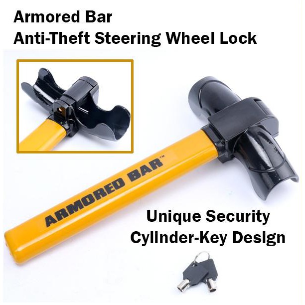 Armored Bar T Lock High Quality Anti Theft Car Steering Wheel Lock Set