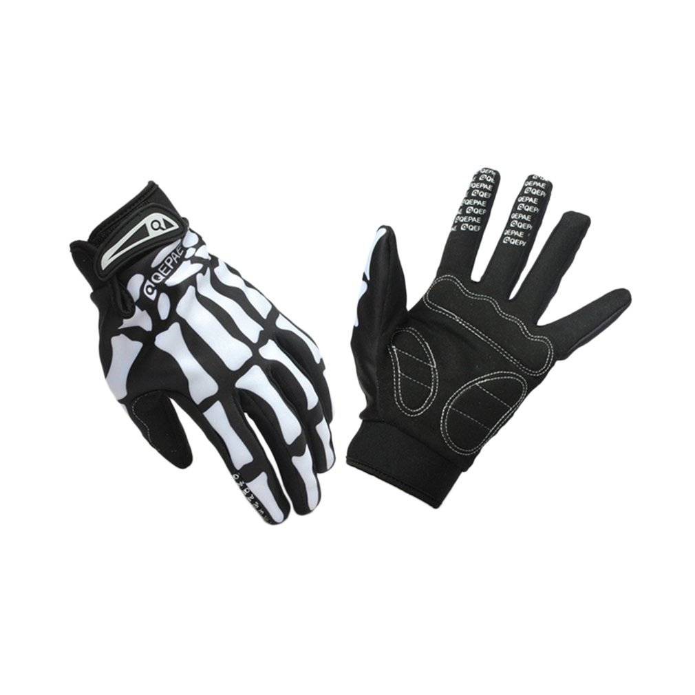 skeleton riding gloves